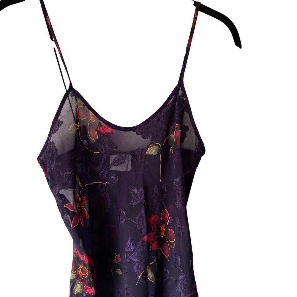 Secret Treasures‎ Y2k Size Medium Purple Lace Coquette Floral Babydoll Gown